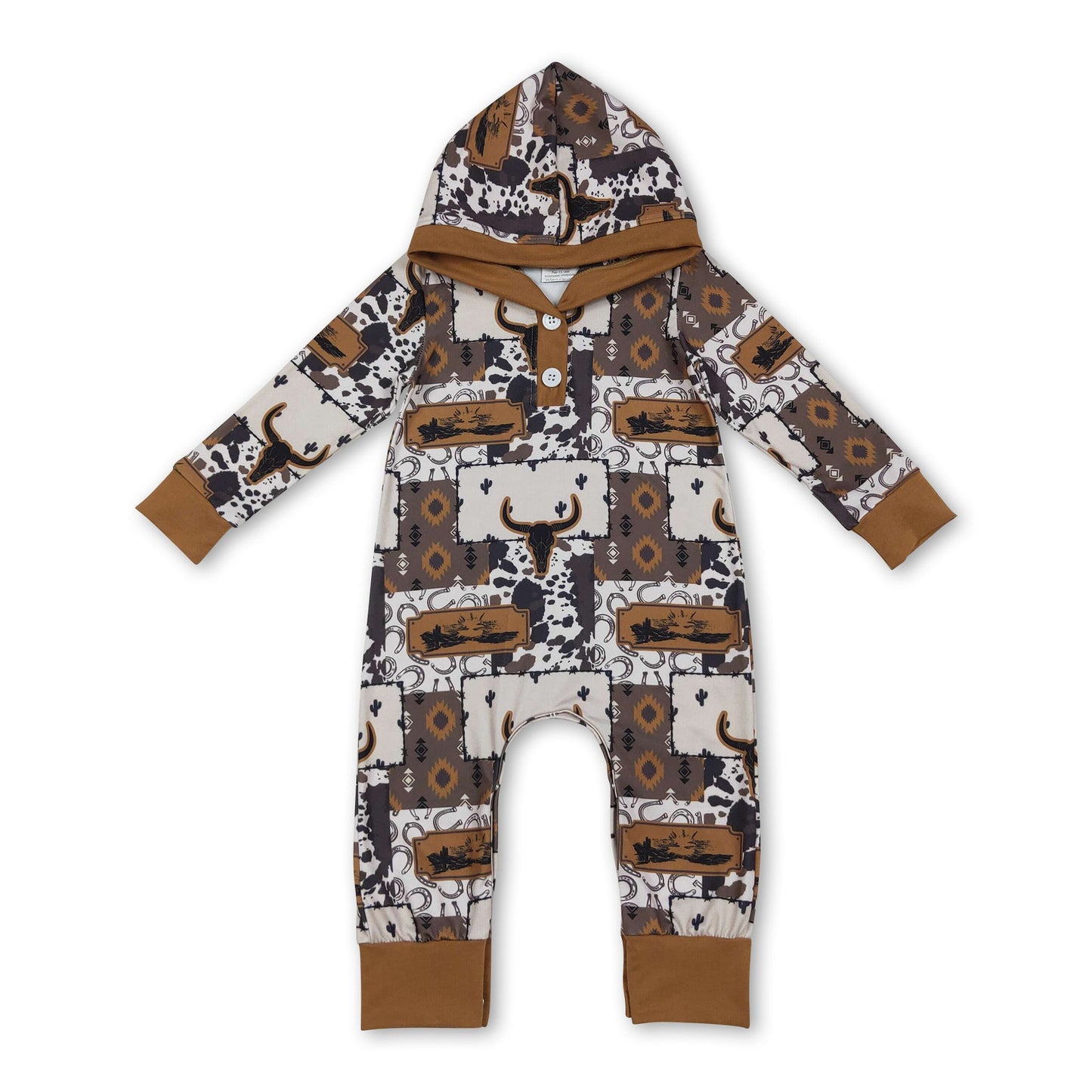 Skull Cow Hooded Romper