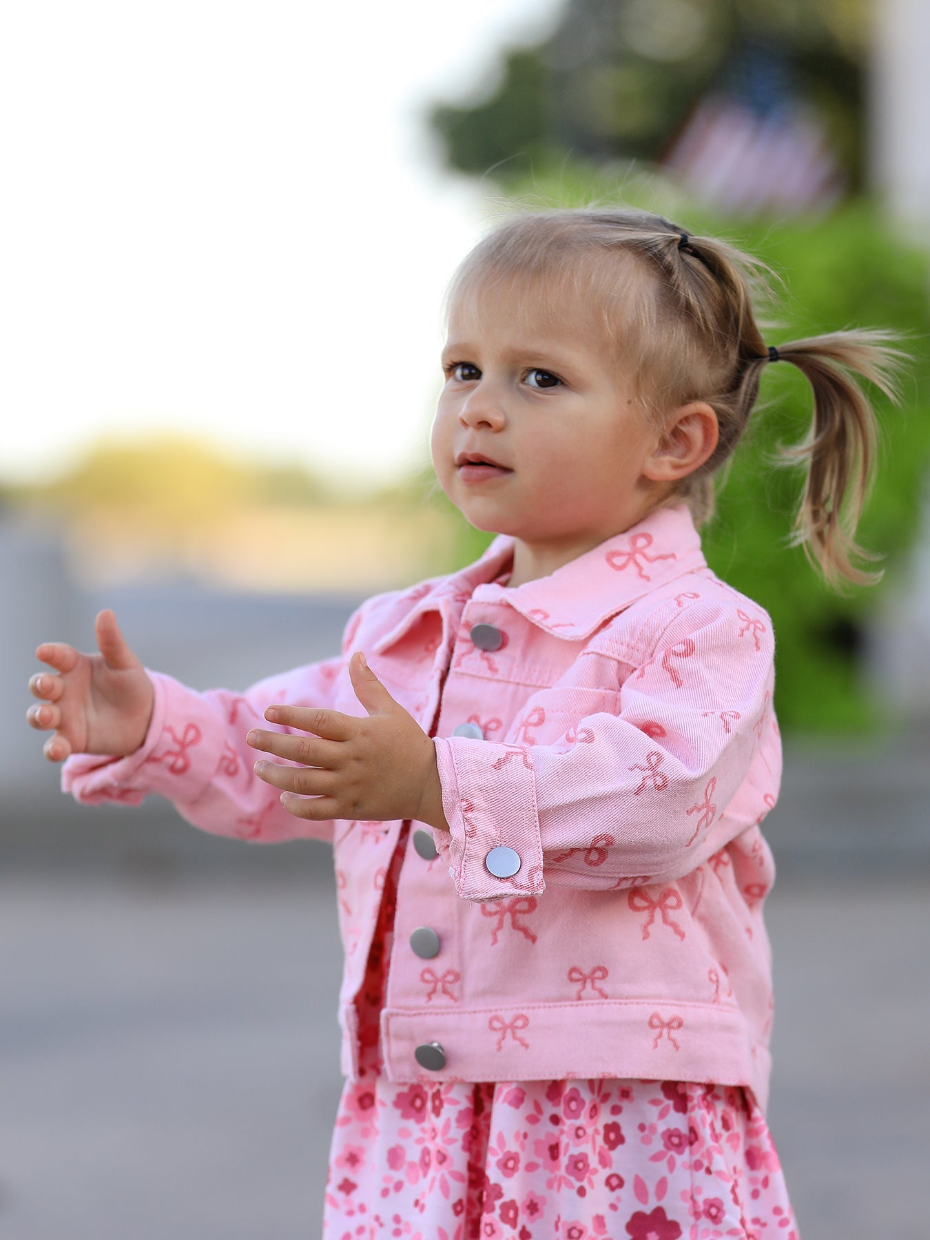 Pink Bows Denim Jacket