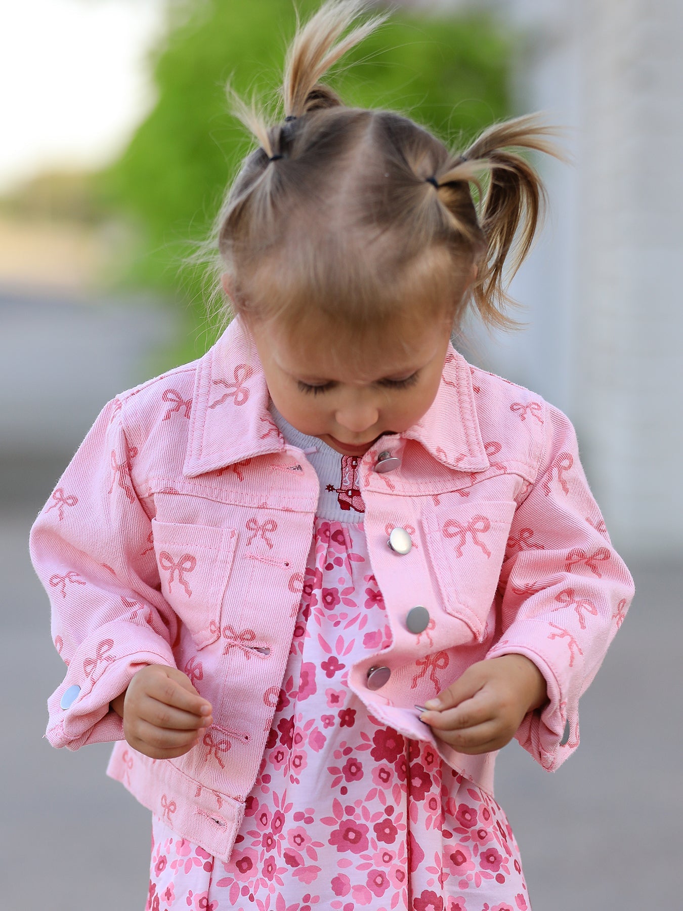 Pink Bows Denim Jacket