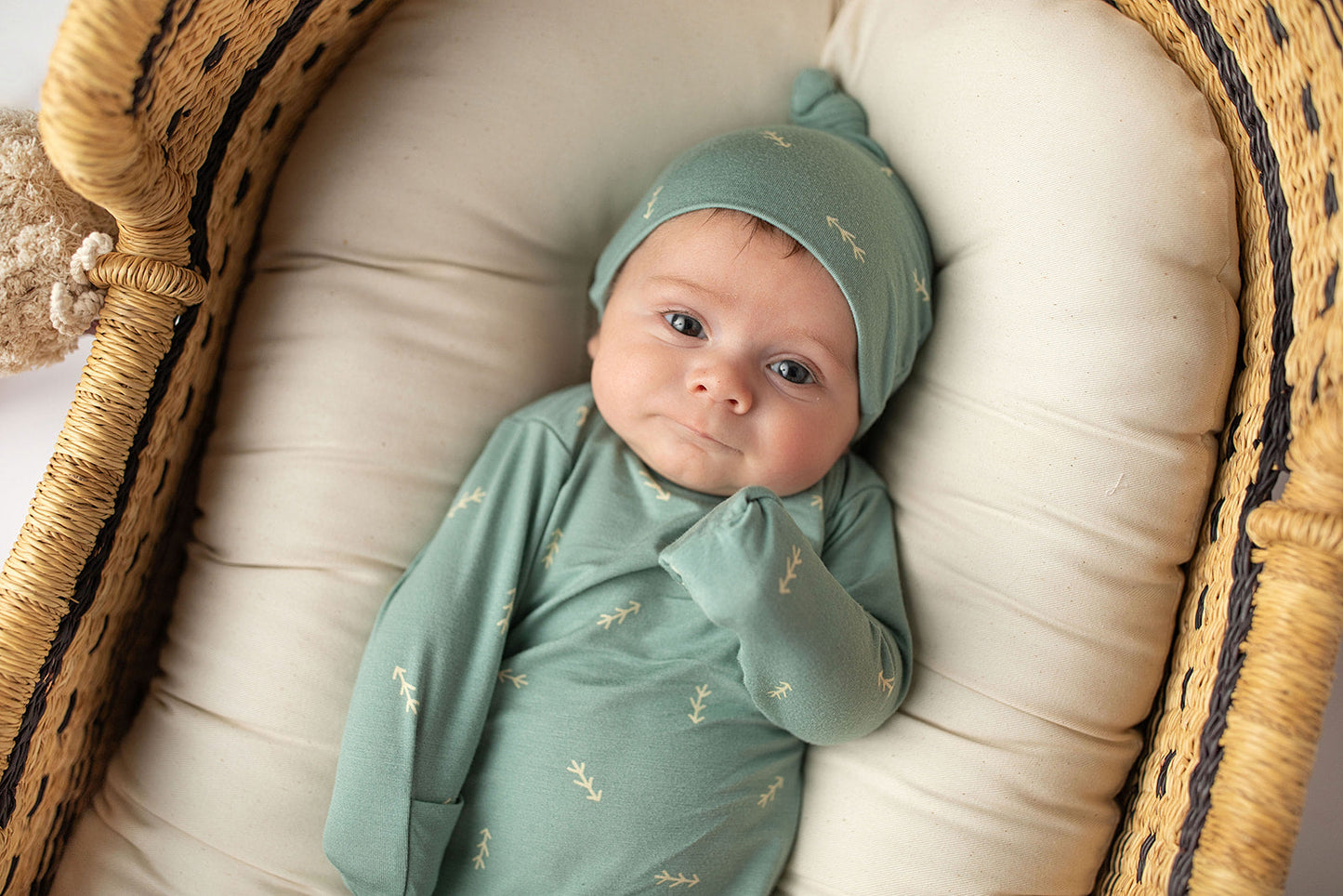 Arrow Knotted Newborn Gown