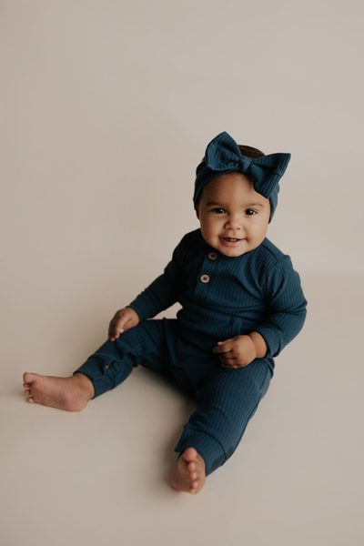 Ribbed Knot Headband by Three Little Tots