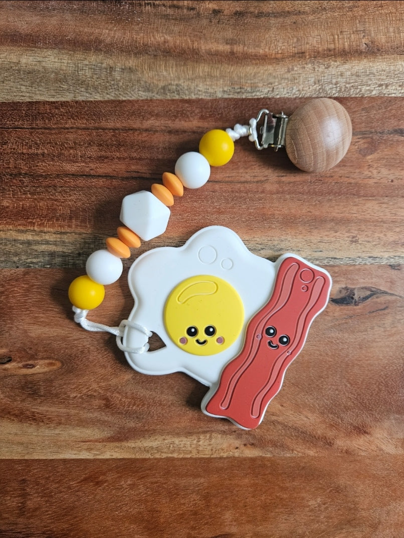 Eggs & Bacon Silicone Teether