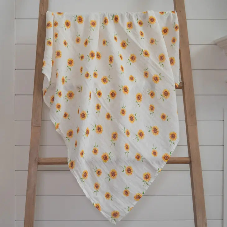Sunflower Fields Baby Swaddle Blanket