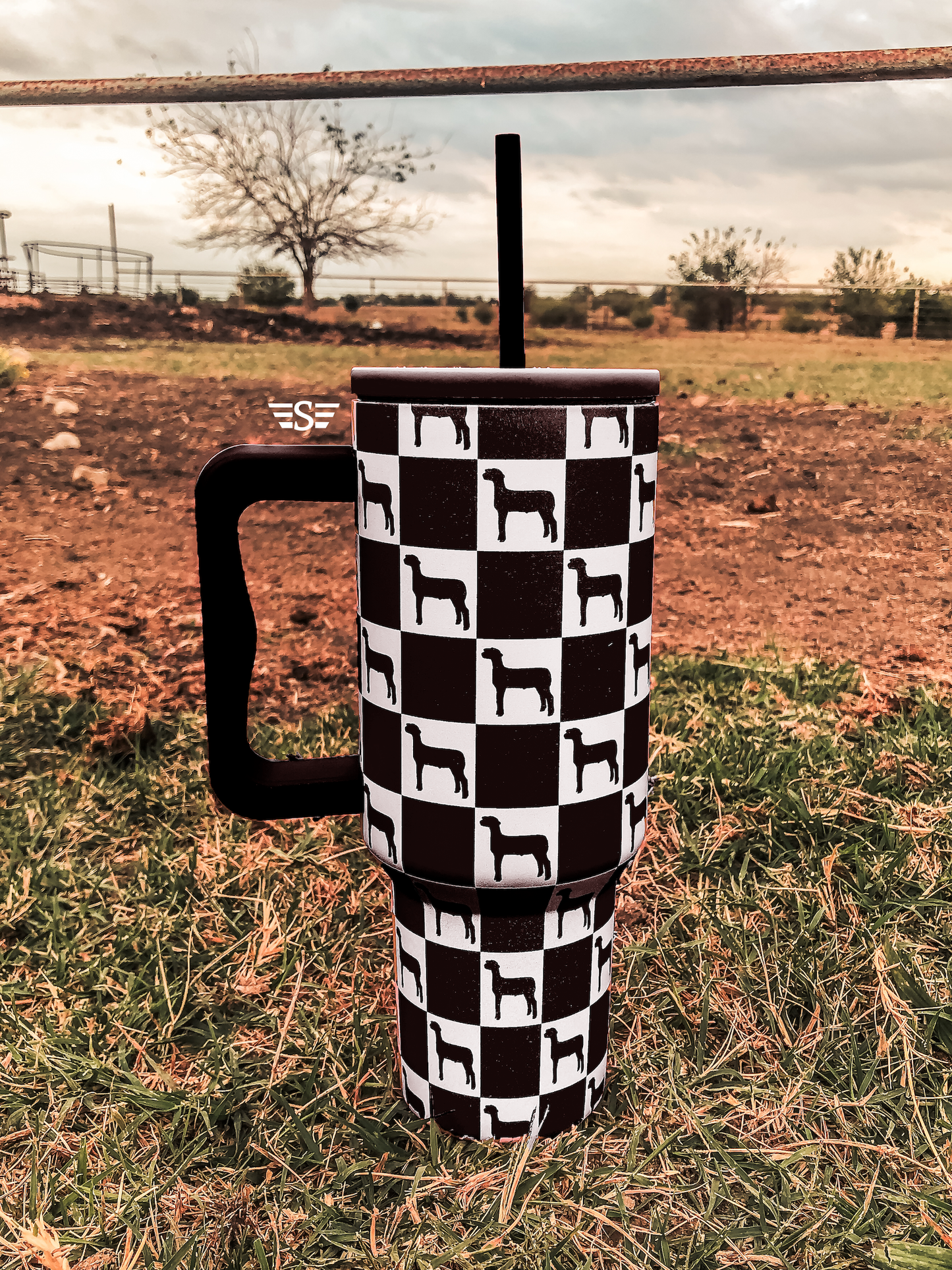 Checkered Show Animal 40oz Tumbler