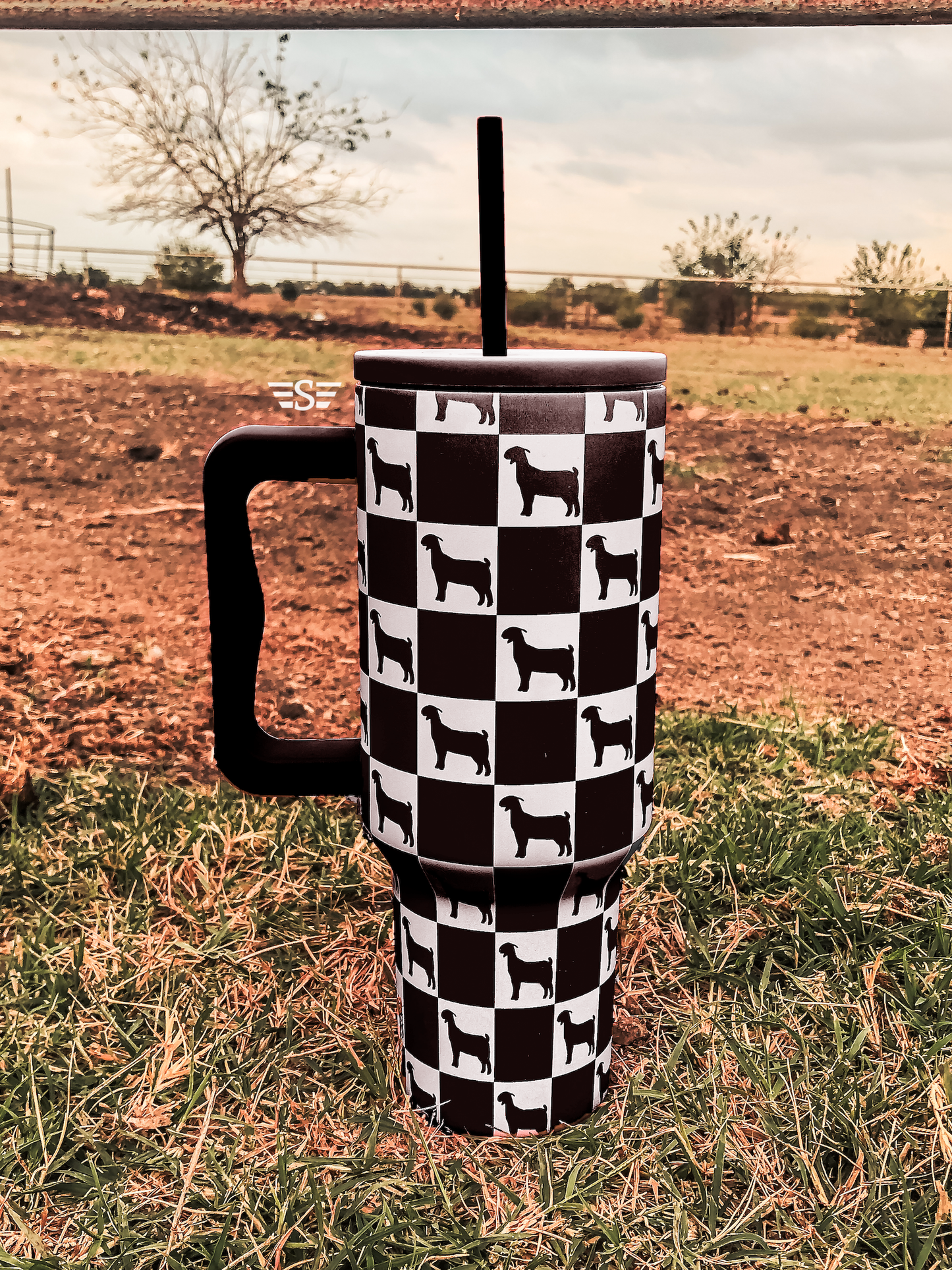 Checkered Show Animal 40oz Tumbler
