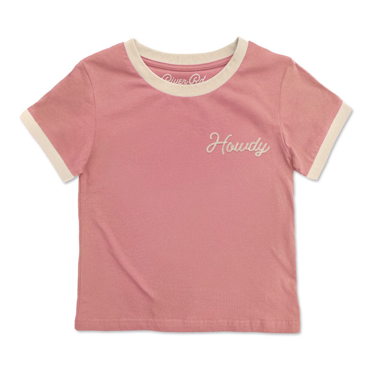 Howdy Vintage Ringer | Pink (Youth)