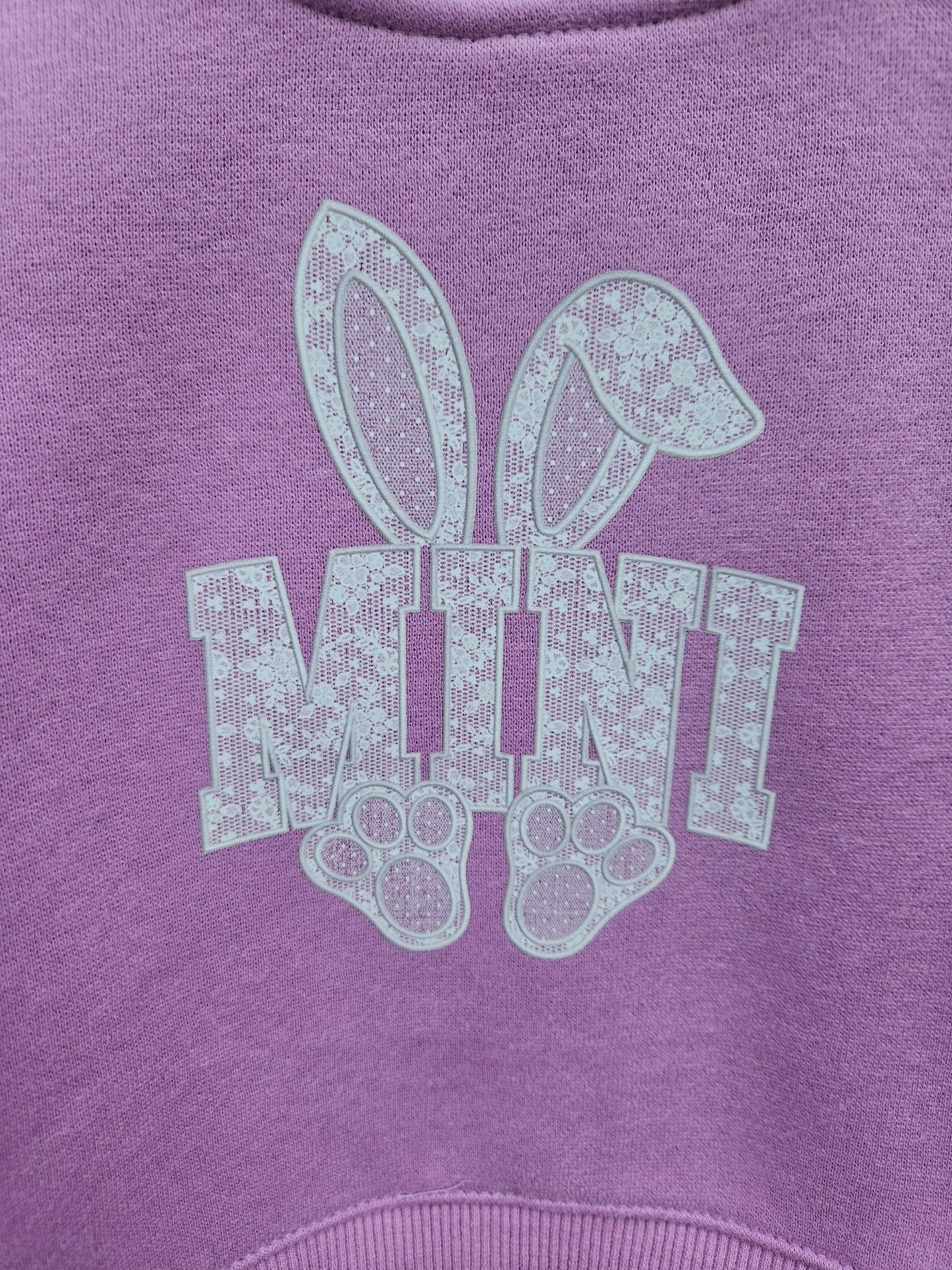 "Mini" Bunny Lace Crewneck Sweater-Toddler