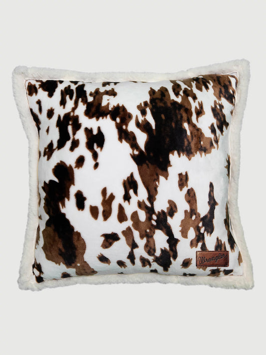 Tri-color Cowhide Plush Pillow
