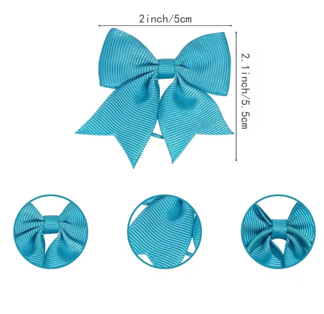 Mini Elastic Hair Bows