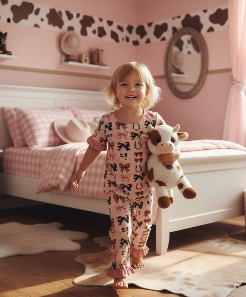 Cow Ruffle Lounge Set