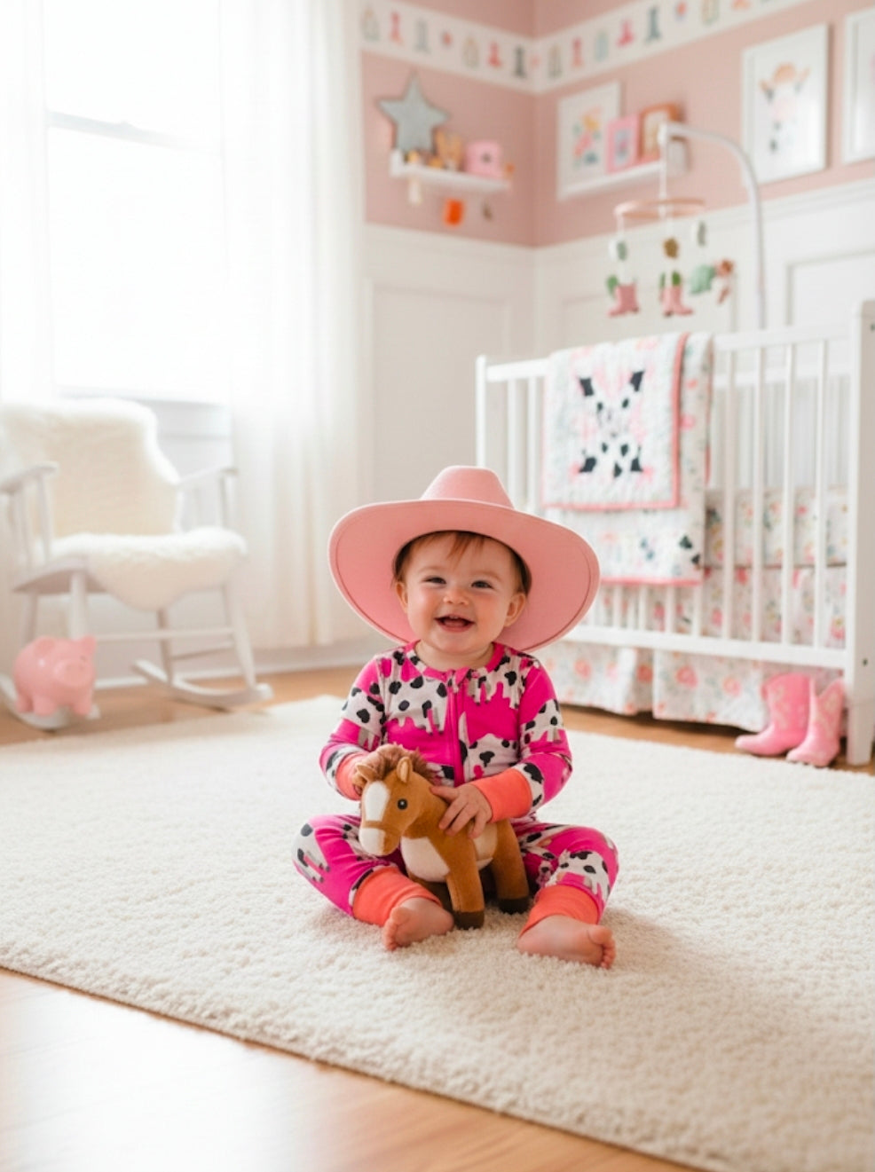 Pink Moo's Romper