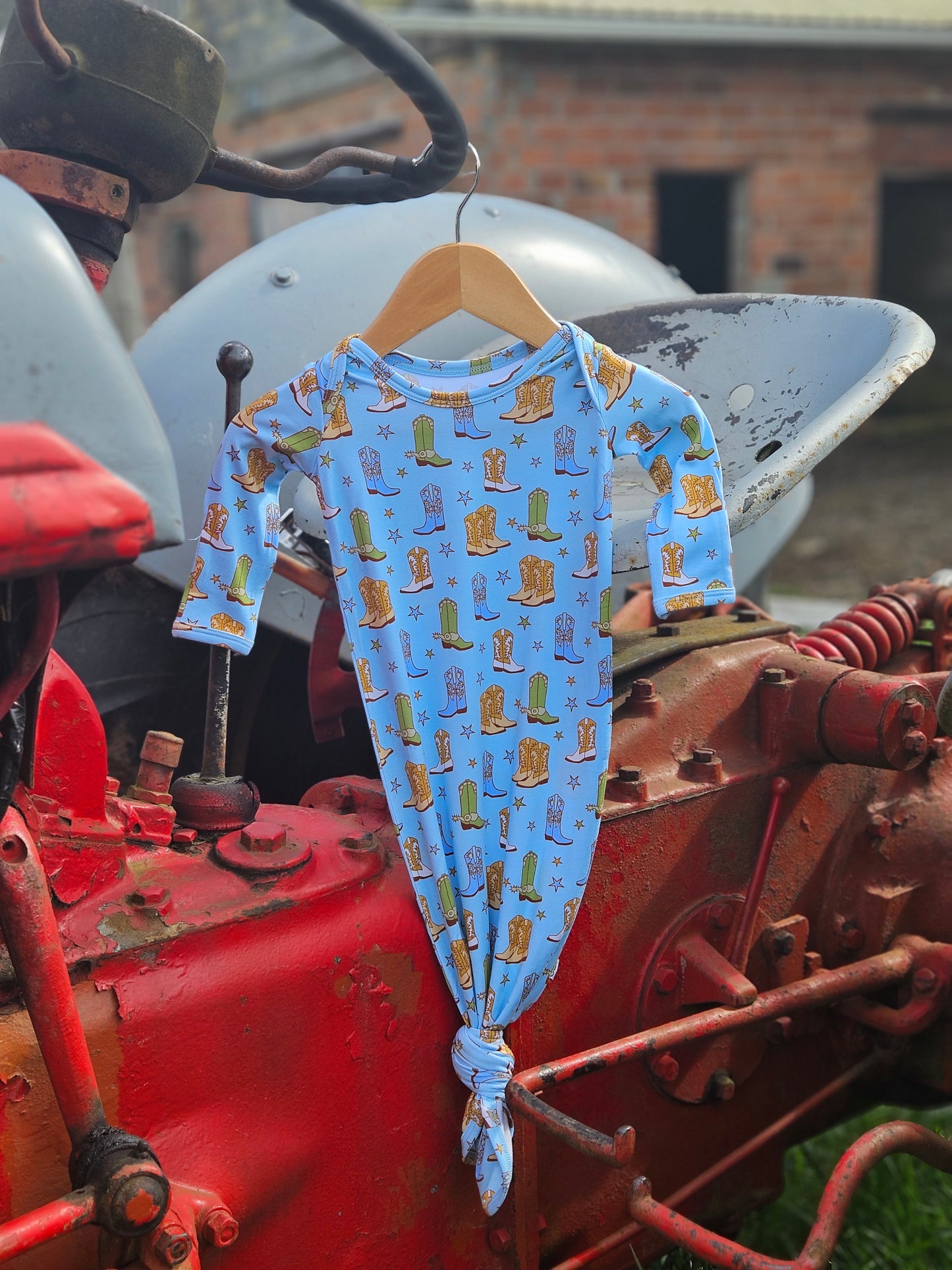 Cowboy Boots & Stars Knotted Gown