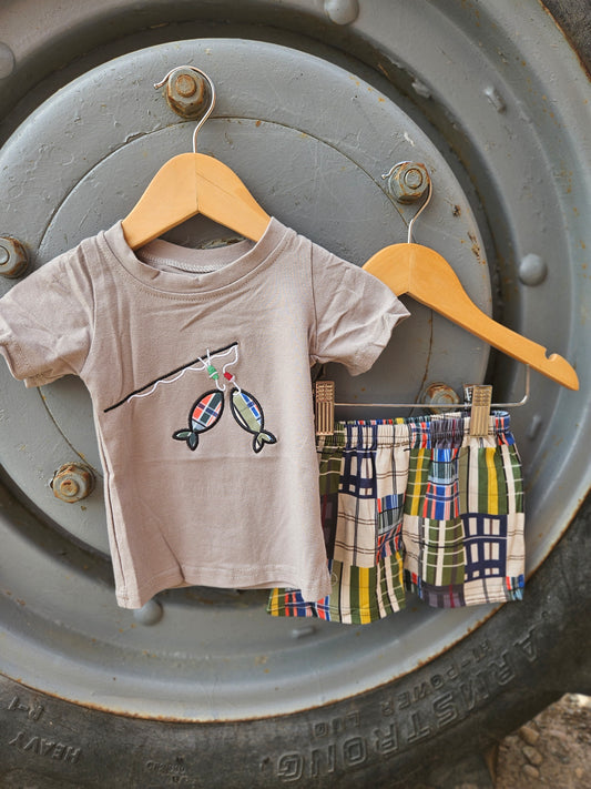 Fishing Patchwork Short Set
