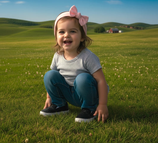 Madison Girls Slip Ons- Black