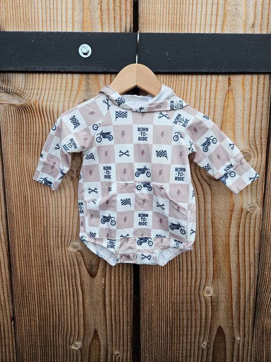 Motocross Bubble Bamboo Romper