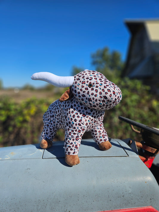 Brown Spotted Longhorn Plushie