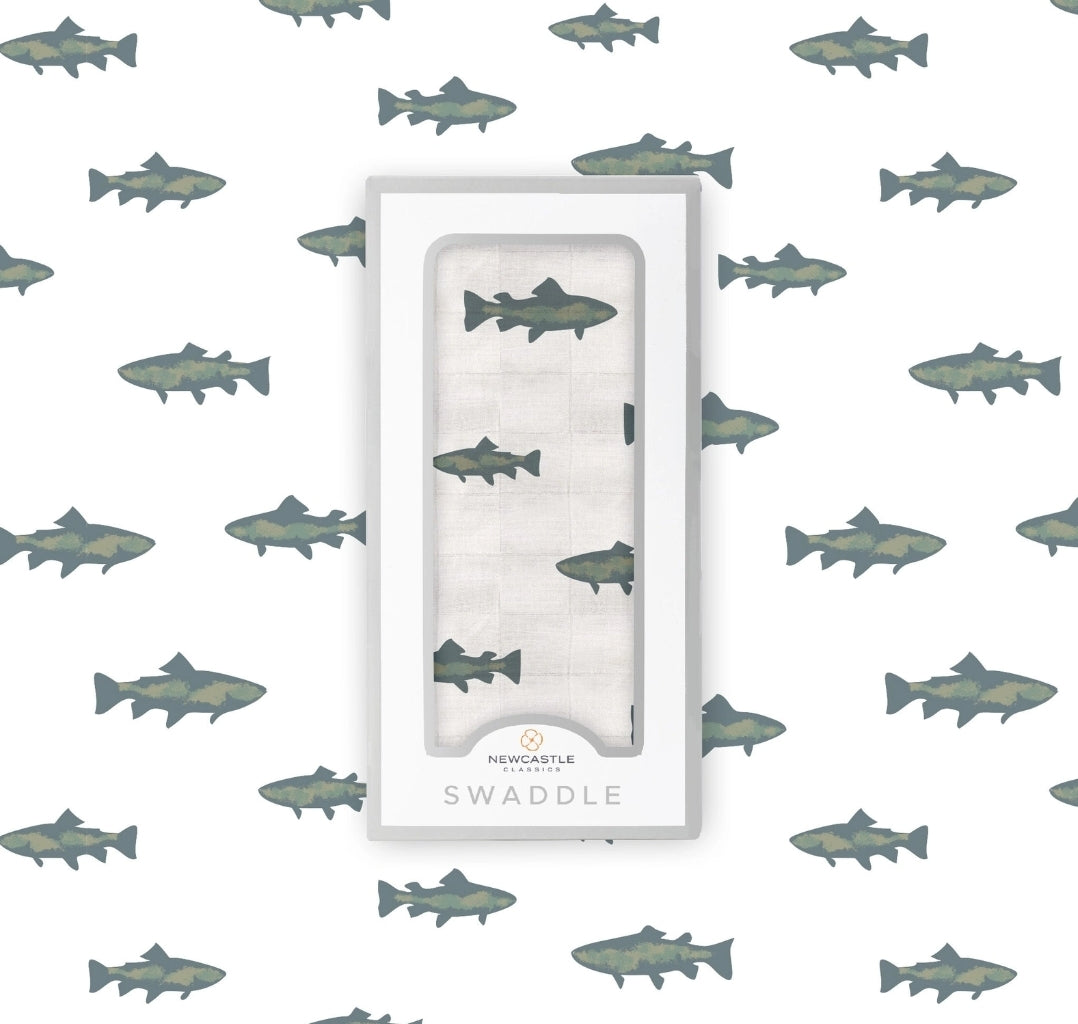 Gone Fishing Bamboo Swaddle