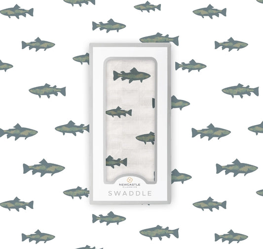 Gone Fishing Bamboo Swaddle