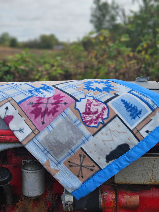 Pink Patchwork Fleece Baby Blanket
