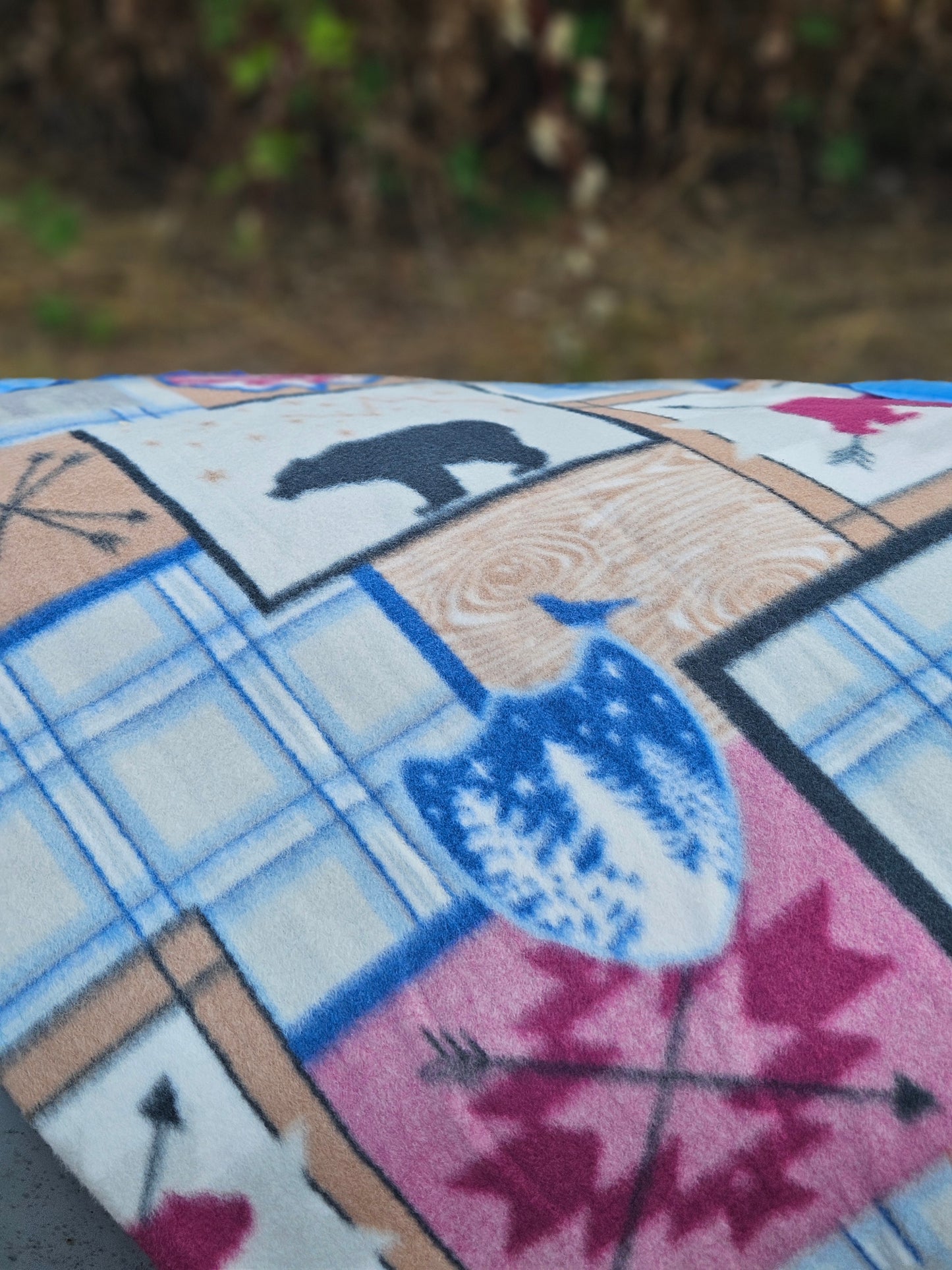 Pink Patchwork Fleece Baby Blanket