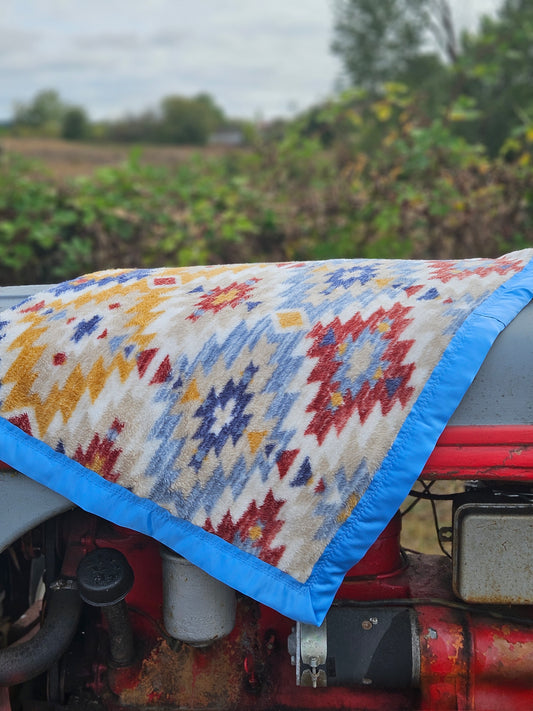 Aztec Faux Sherpa Baby Blanket