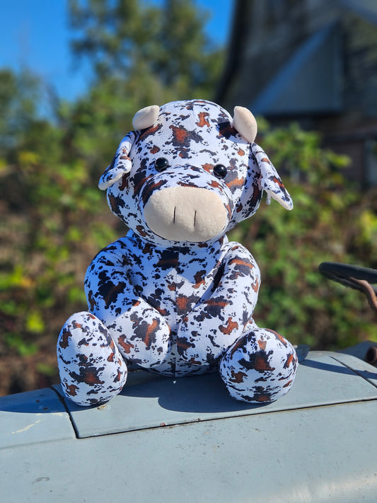 Tri-Color Cow Plushie