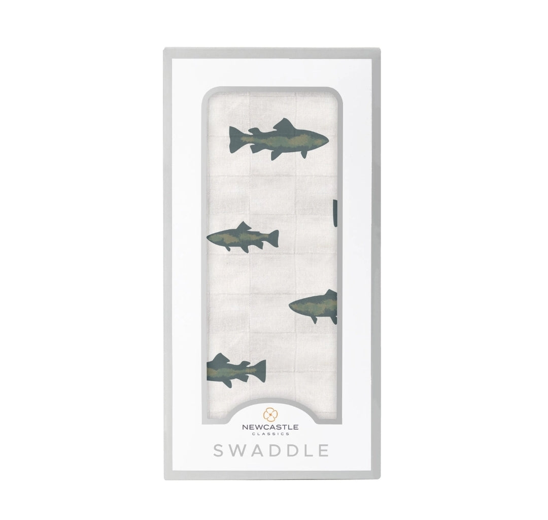 Gone Fishing Bamboo Swaddle