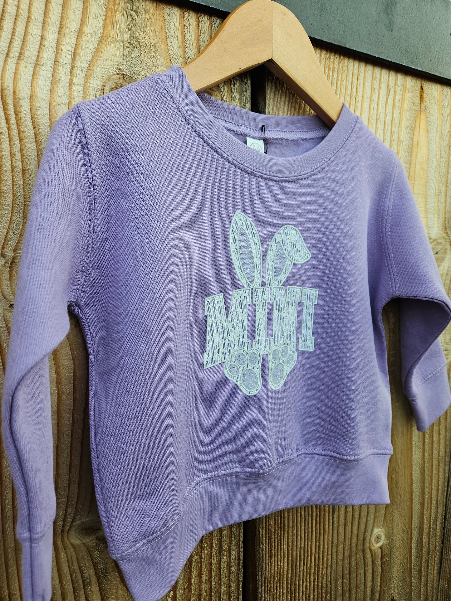 "Mama" Bunny Lace Crewneck Sweater