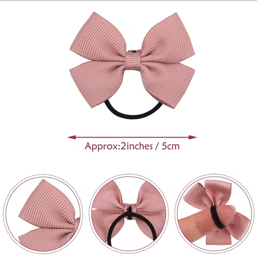 Mini Elastic Hair Bows