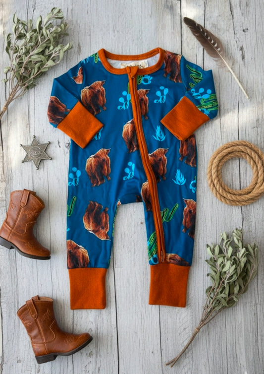 Highland Blues Romper