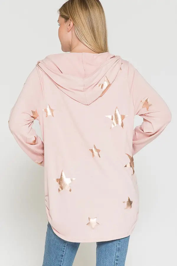 Star Hooded Maternity Sweater