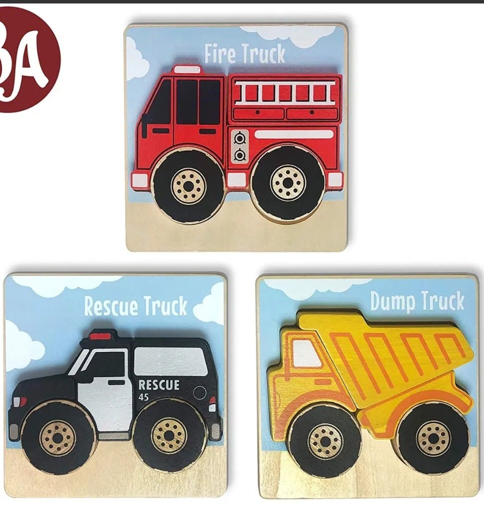 Wooden Vehicles Chunky Puzzles