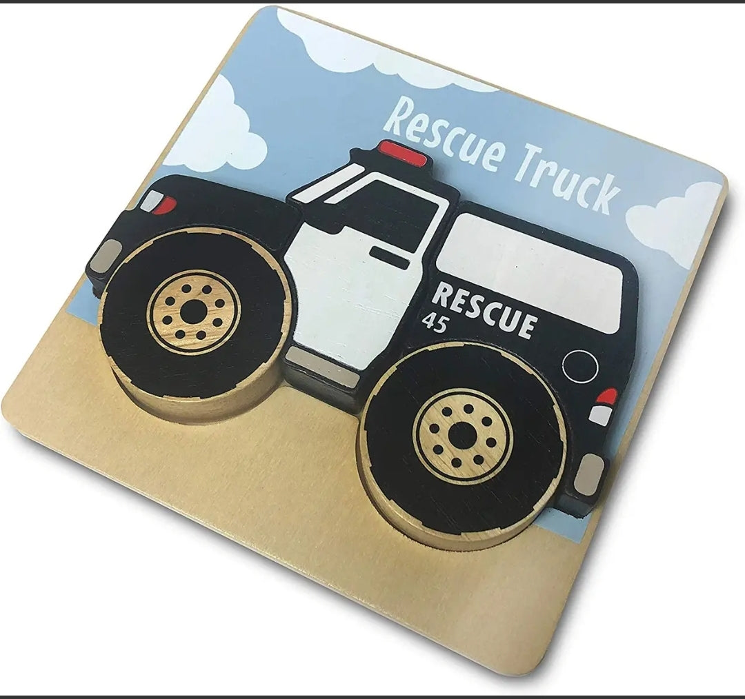 Wooden Vehicles Chunky Puzzles
