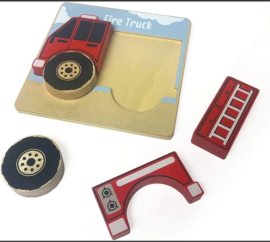 Wooden Vehicles Chunky Puzzles